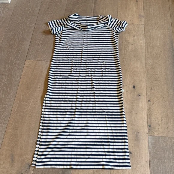 Dudley Stephens Dresses | Dudley Stephens Navy and White Striped Maxi Dress | Color: Blue/White | Size: L | Myposhappcloset's Closet